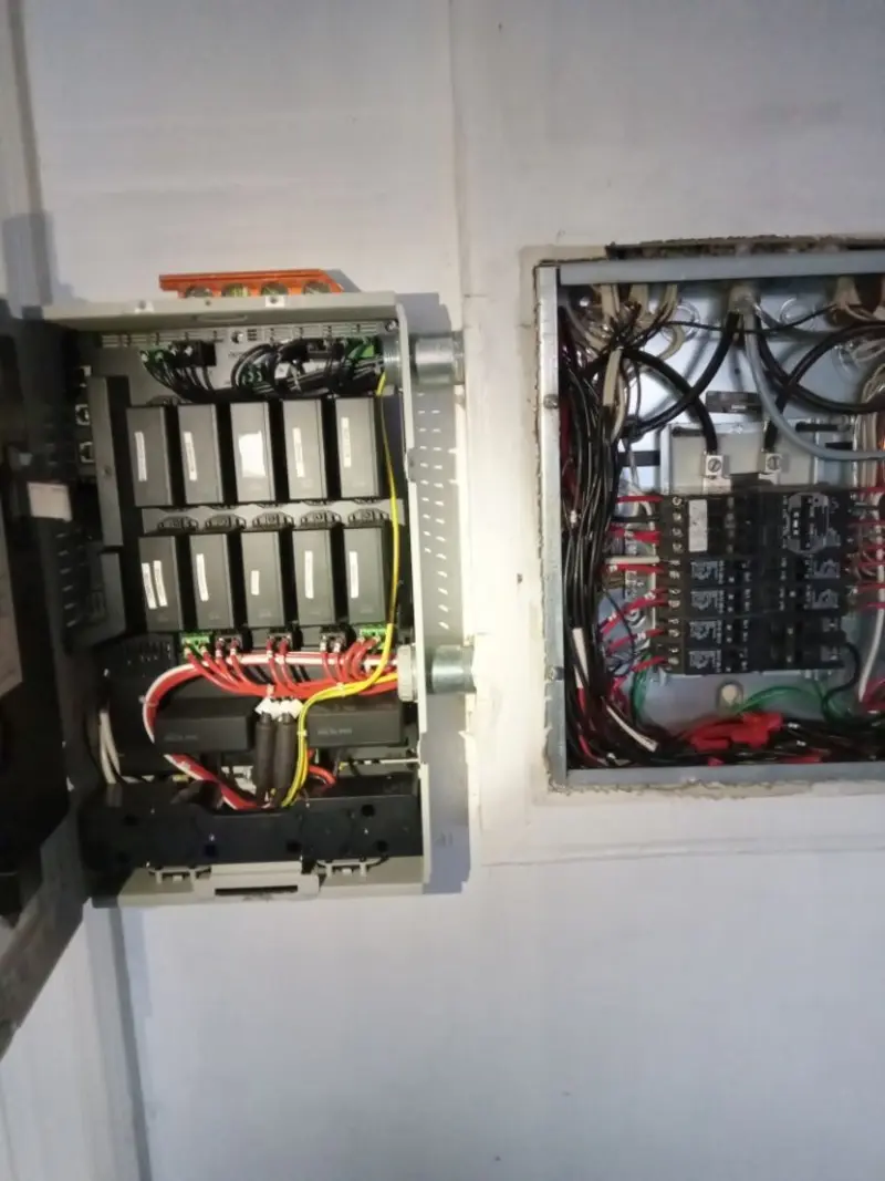 Electrical panel upgrade completed for Security Camera Wiring in Cherokee